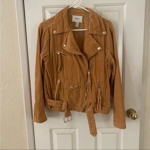 Corduroy moto jacket